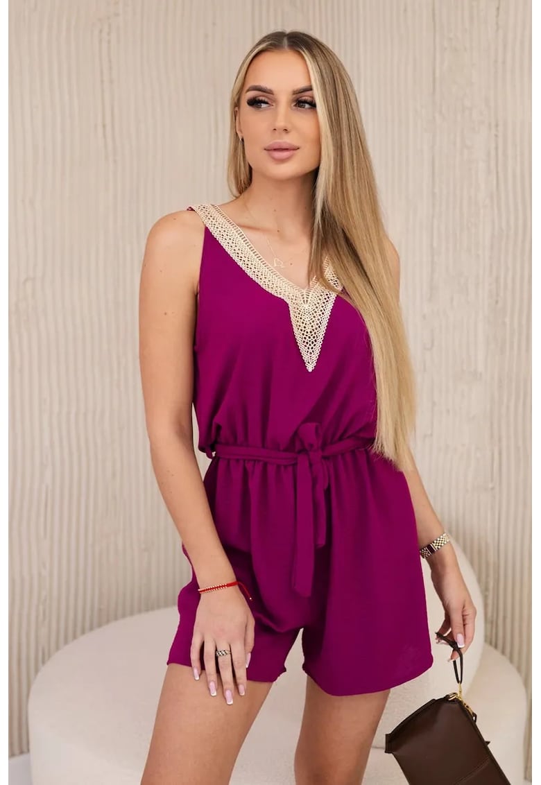 Salopeta scurta cu dantela -