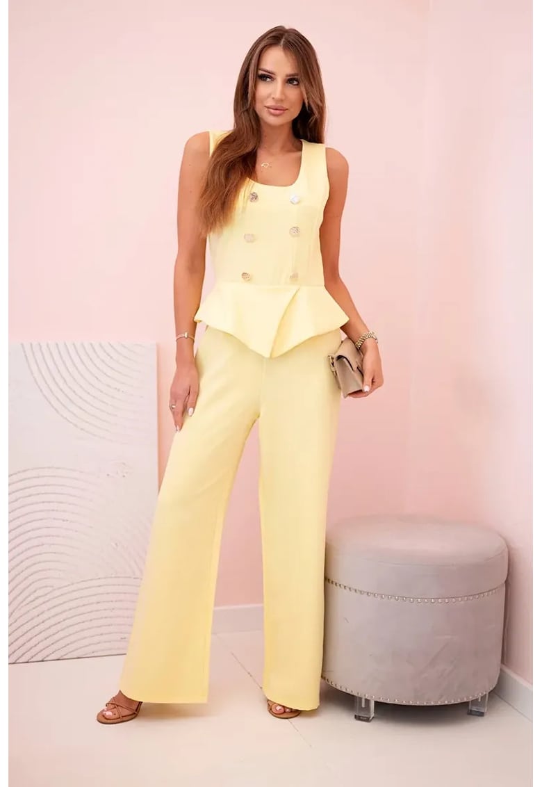 Salopeta fara maneci cu nasturi decorativi -