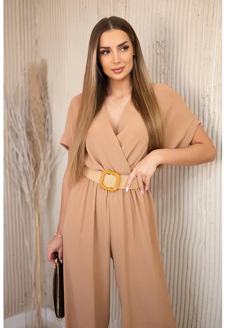 Salopeta cu curea decorativa in talie -