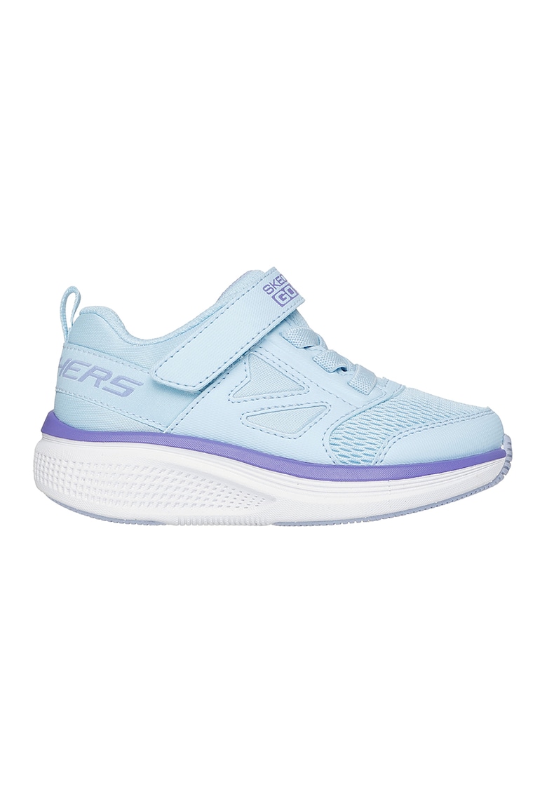 Pantofi cu velcro si insertii de plasa - Violet/Alb optic/Albastru glaciar