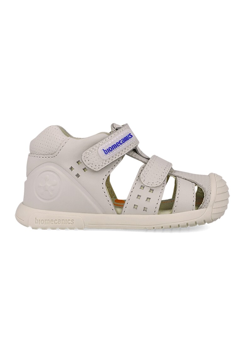 Sandale din piele cu velcro - Bej