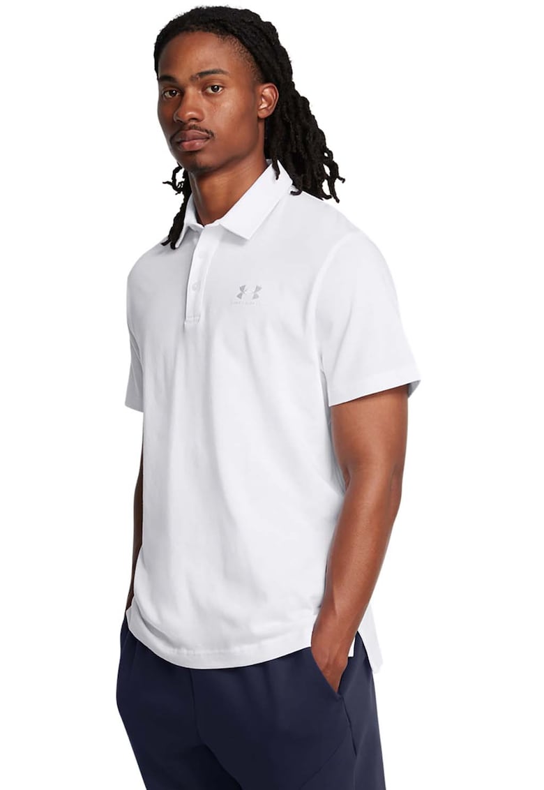 Tricou polo cu detaliu logo - pentru fitness