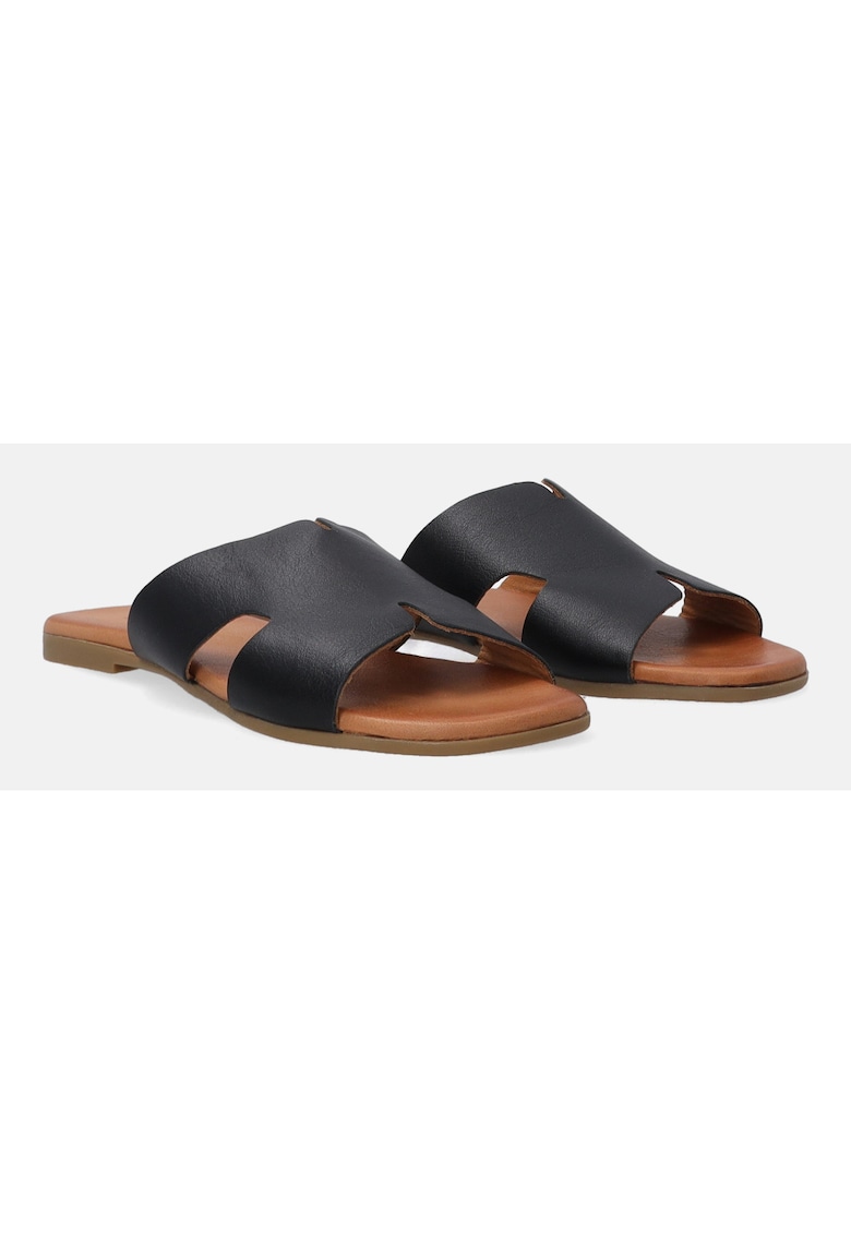 Papuci din piele flatform