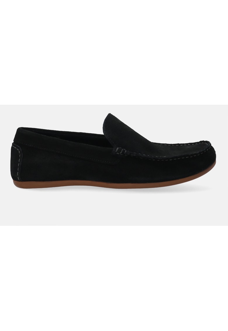 Pantofi loafer de piele intoarsa
