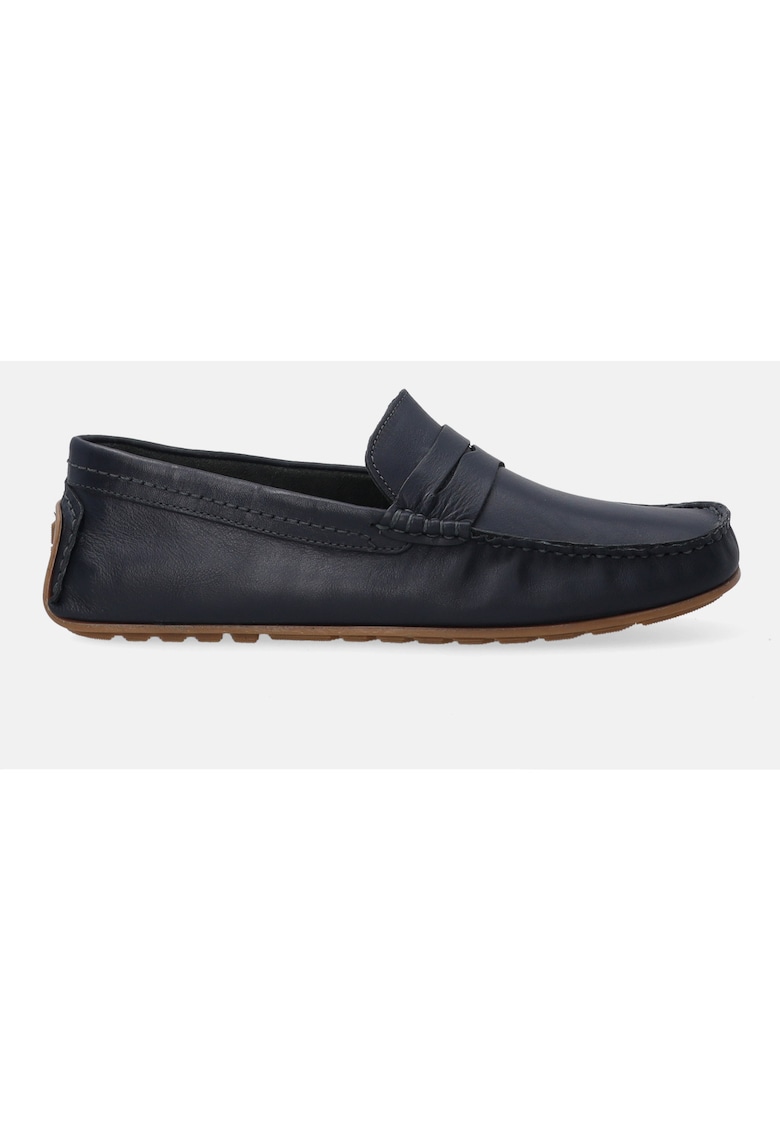 Pantofi loafer de piele - cu cusaturi decorative