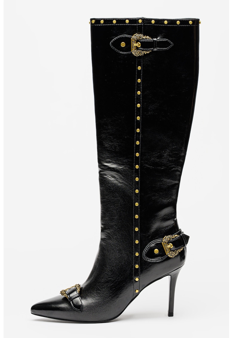 Cizme lungi cu fermoar si varf ascutit