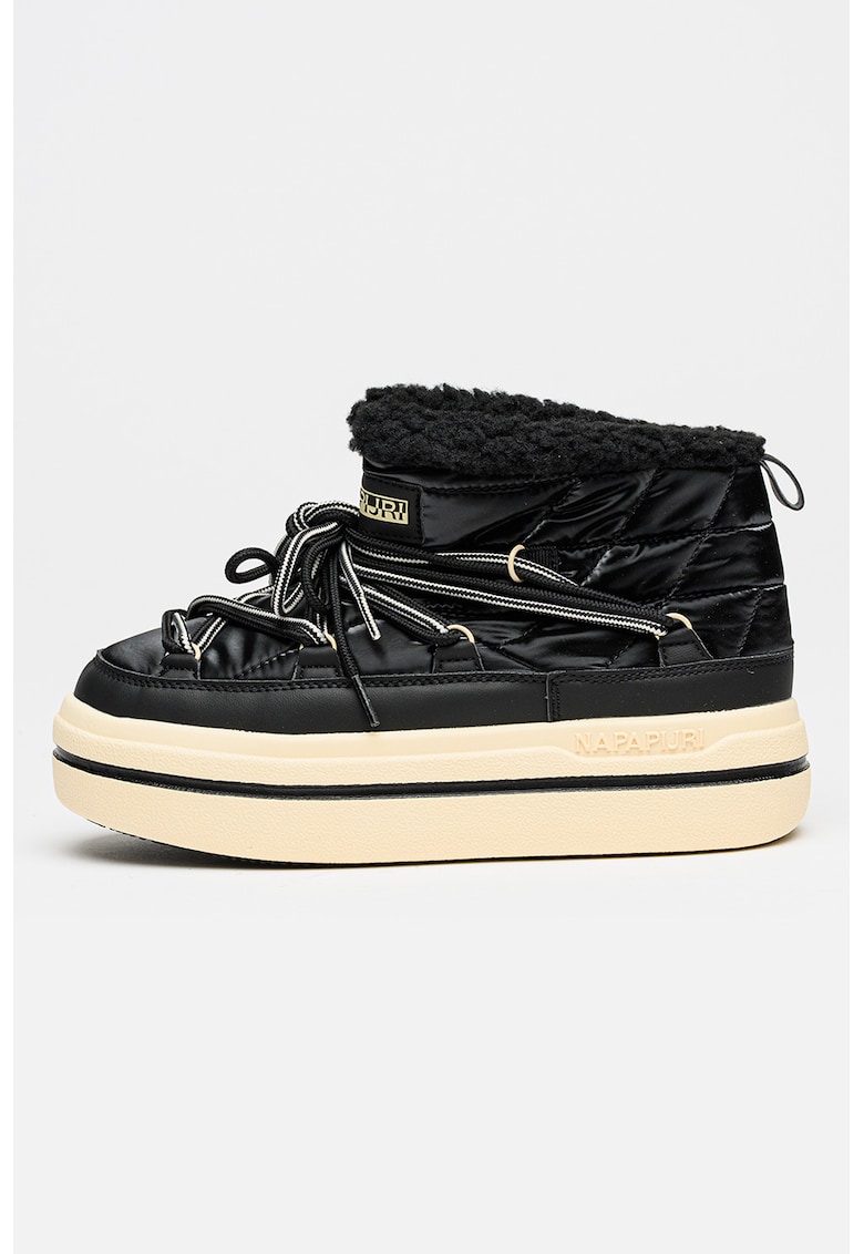 Ghete pull-on flatform Glacier - Negru