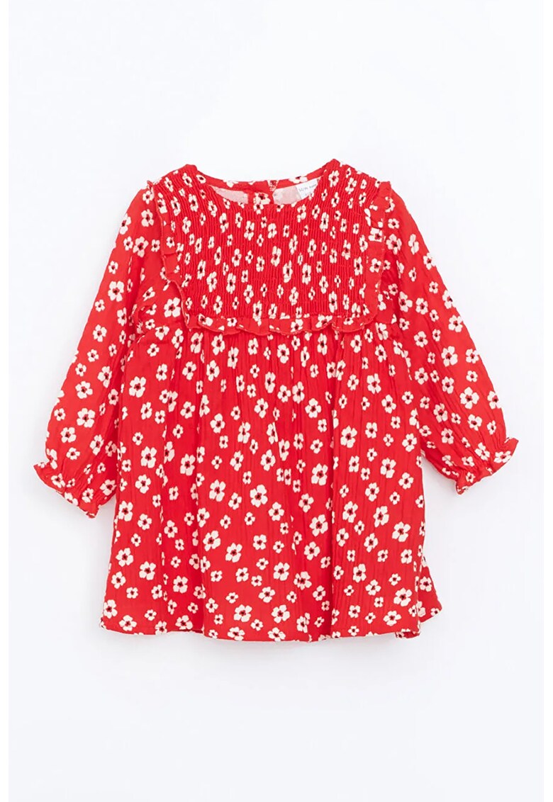 Rochie cu maneci lungi si model floral