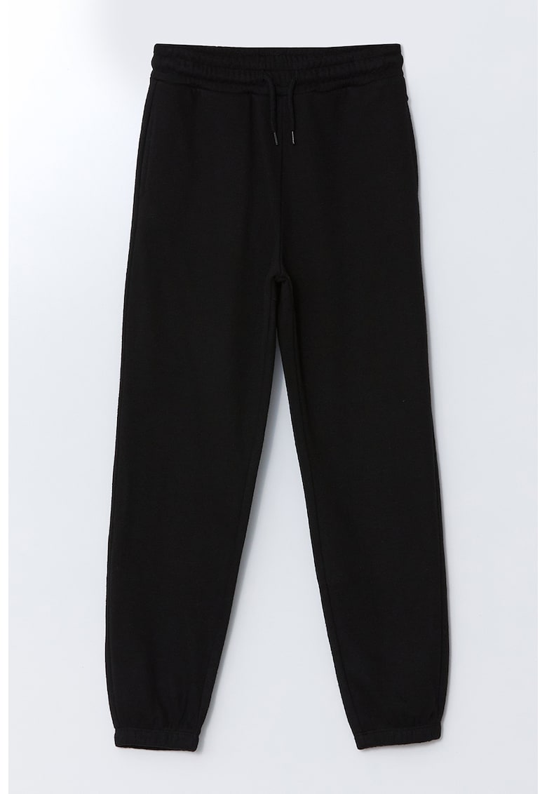 Pantaloni de trening din amestec de bumbac cu snur in talie