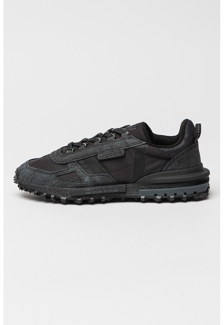 Lacoste Pantofi sport cu garnituri din piele Elite Active - Negru/Gri antracit