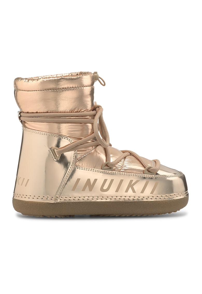 Ghete fara inchidere de piele ecologica si material textil slip-on