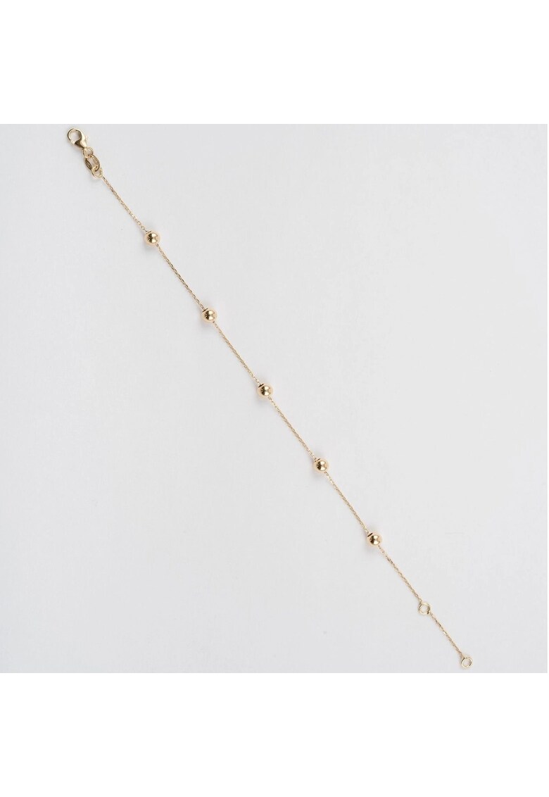 Bratara din Aur Galben de 18 kt cu Bile - Ajustabila - 1.12g
