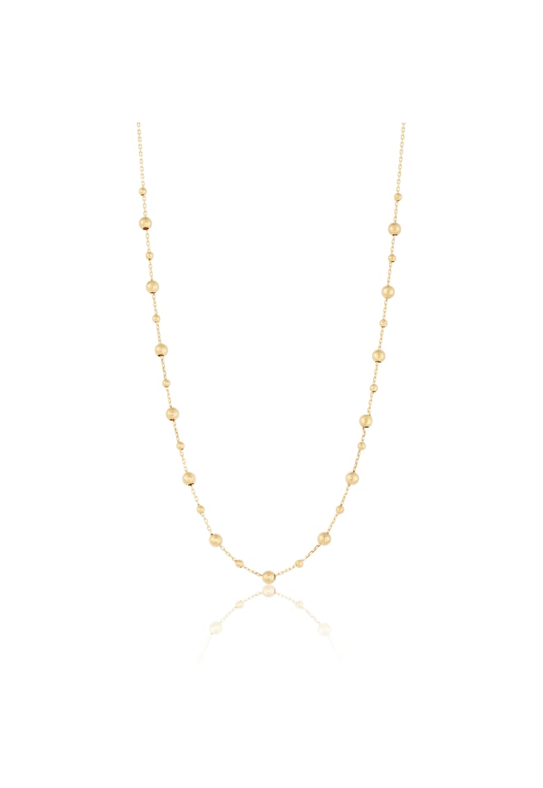 Colier din Aur Galben de 18 kt cu Bile si Lant Diamantat - 2.06g