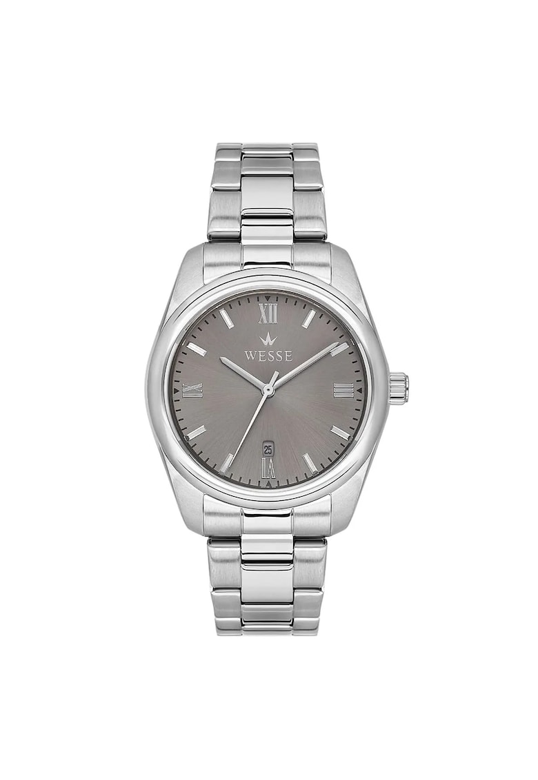 Ceas barbatesc WWG209704 - curea metalica - 41mm - rezistent la apa 5 ATM - argintiu