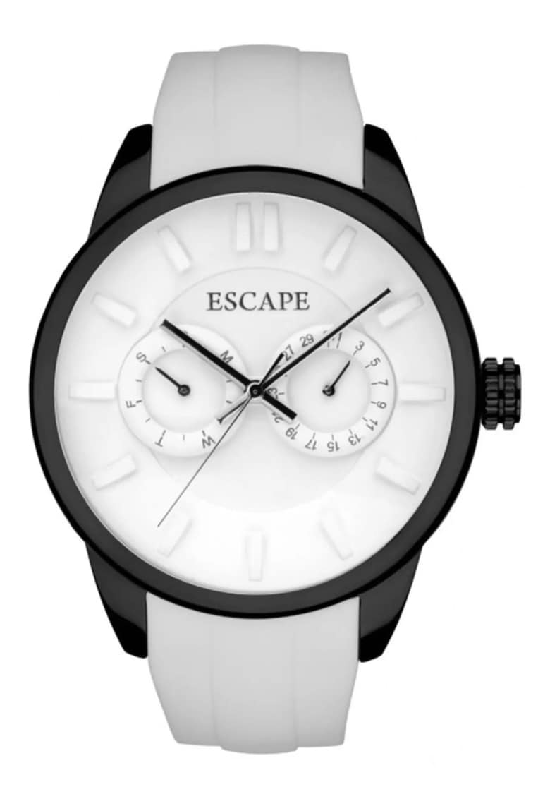 Ceas barbatesc model ECP10782 - curea din silicon - carcasa din otel - 42mm - rezistenta la apa 5 ATM - alb/negru Ceas barbatesc model ECP10782 - curea din silicon - carcasa din otel - 42mm - rezistenta la apa 5 ATM - alb/negru