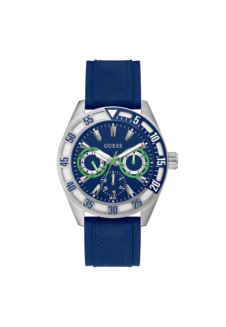 Ceas barbatesc model GW0904G1 - mecanism quartz - carcasa din otel - curea din silicon - argintiu - 44mm