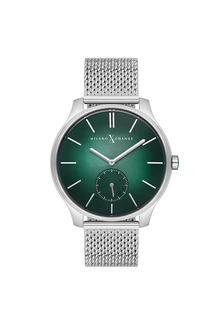 Ceas barbatesc MEX3128 - curea metalica - cadran verde - 44mm - rezistenta la apa 3 ATM Ceas barbatesc MEX3128 - curea metalica - cadran verde - 44mm - rezistenta la apa 3 ATM