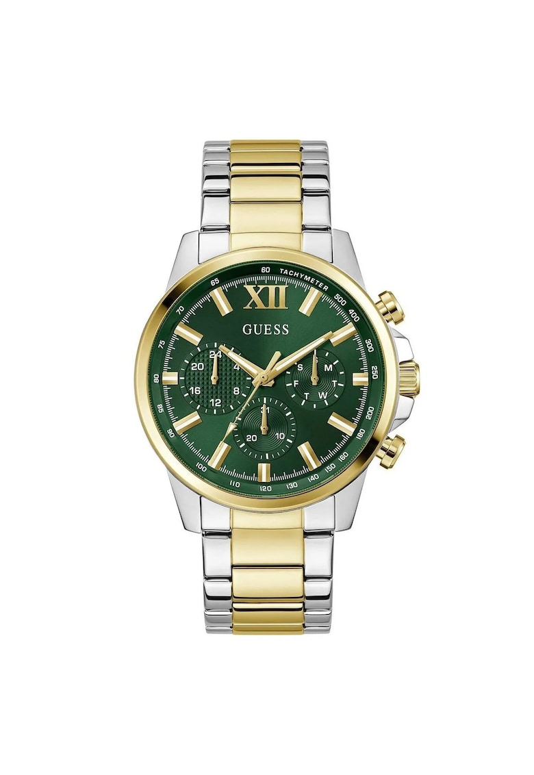 Ceas barbatesc GW0900G5 - Quartz - 46mm - verde - curea din otel auriu - 5ATM