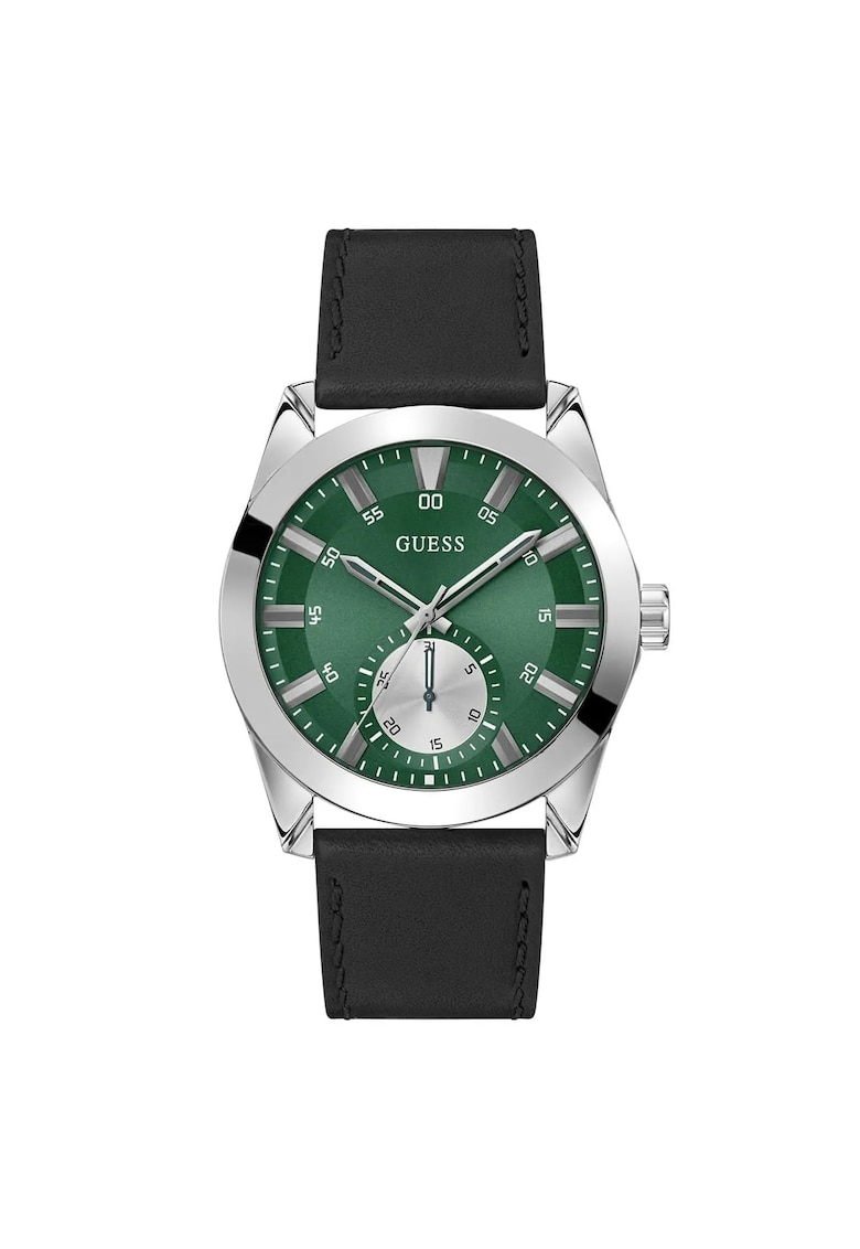 Ceas barbatesc GW0793G1 - 44mm - curea piele ecologica - metalizat - negru