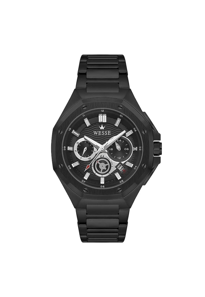 Ceas barbatesc WWG402804 - curea din otel - 44mm - negru - rezistent la apa 5 ATM Ceas barbatesc WWG402804 - curea din otel - 44mm - negru - rezistent la apa 5 ATM