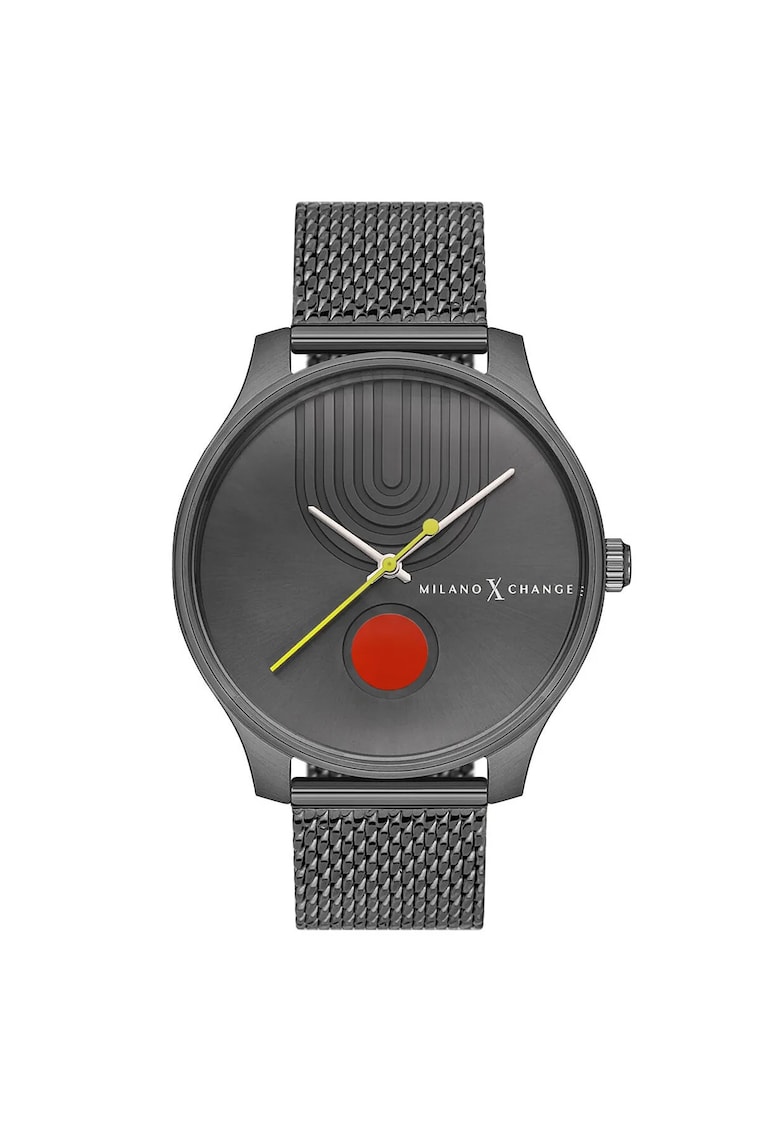 Ceas barbatesc MEX3238 43mm - curea textila gri - rezistenta la apa 3 ATM