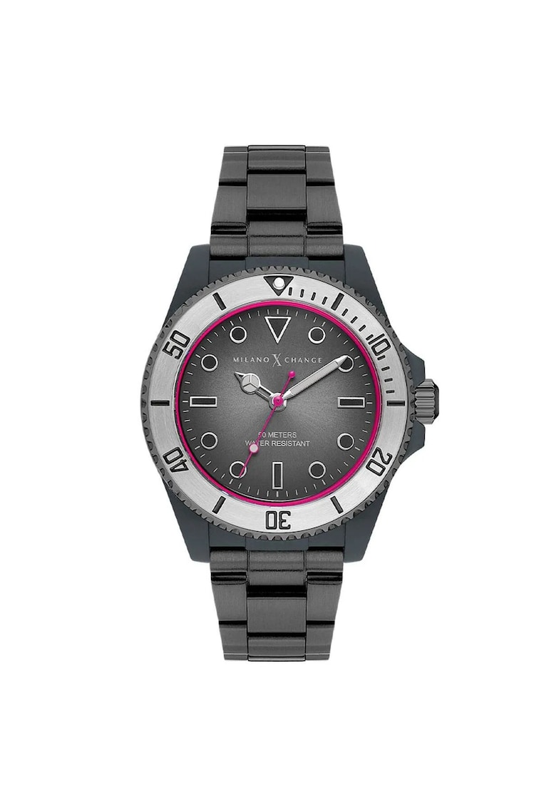 Ceas barbati MXG1116 - 43mm - fumuriu - curea otel - 5 ATM