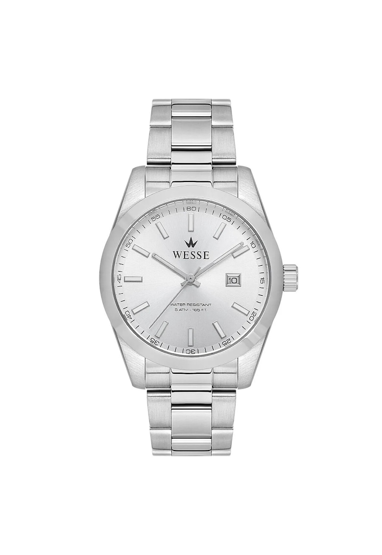 Ceas barbatesc WWG209204 - curea metalica - 40mm - argintiu - rezistent la apa 5 ATM