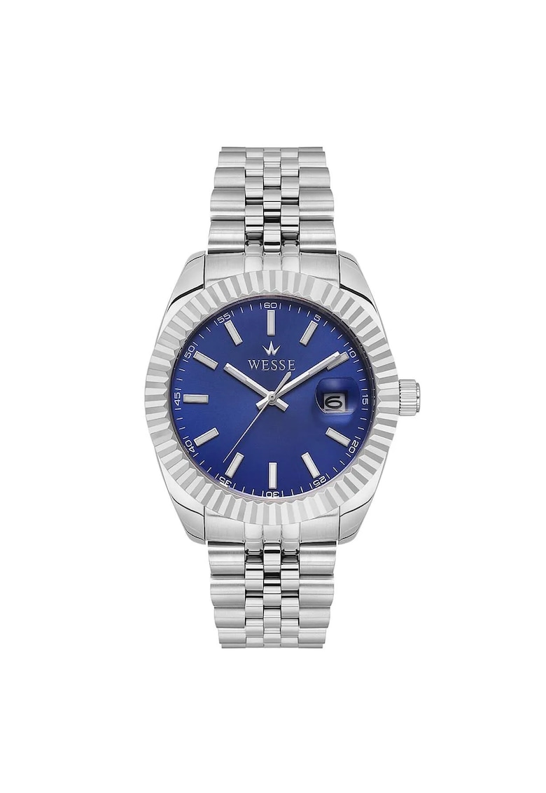 Ceas barbatesc -  WWG403001 - 41mm - curea metal - cadran albastru - rezistent la apa 5 ATM
