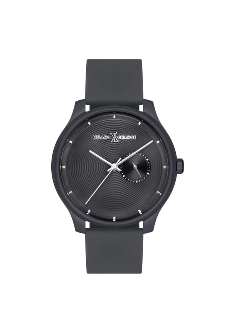 Ceas barbatesc MEX3146 - 42mm - gri - curea din silicon - mecanism quartz - rezistenta la apa 3 ATM
