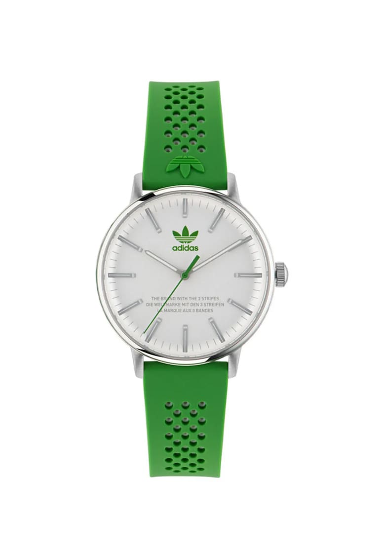 Ceas dama AOSY23023 - otel - curea silicon verde - rezistenta la apa 5 ATM - 38x38mm