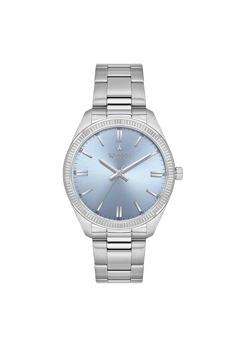 Ceas barbatesc WWG210305 - 41mm - curea metalizata - rezistenta la apa 5 ATM - culoare metalizata