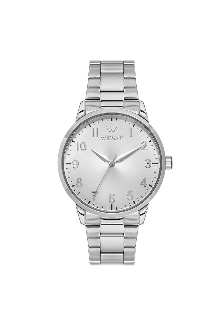 Ceas barbatesc model WWG203907 - 41x46mm - curea din otel gri metalizat - mecanism quartz - rezistenta la apa 5 ATM