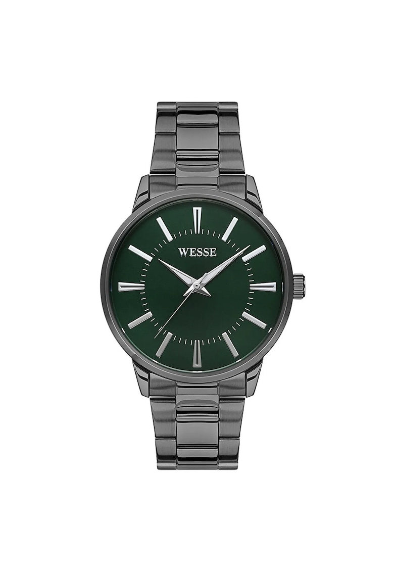 Ceas barbatesc  41mm - curea din otel - rezistent la apa 5 ATM - gri