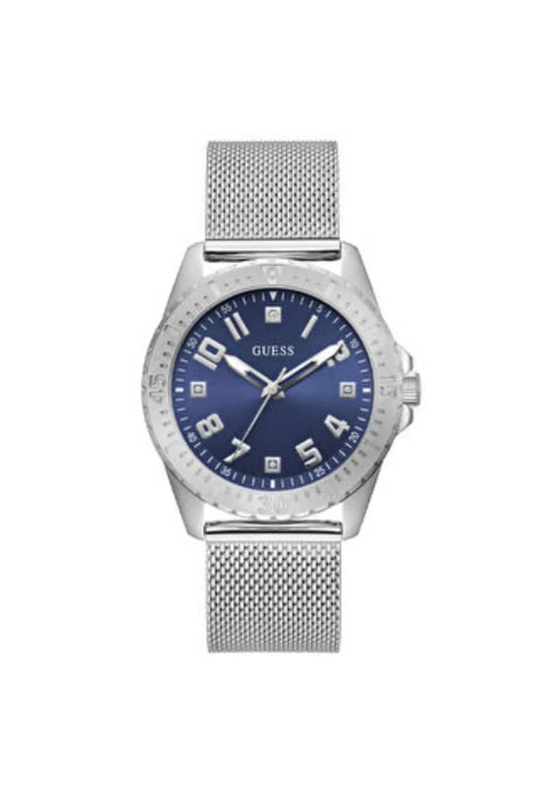 Ceas barbatesc model U1393G1M - 41-46 mm - curea din otel gri metalizat - mecanism quartz - rezistenta la apa 5 ATM