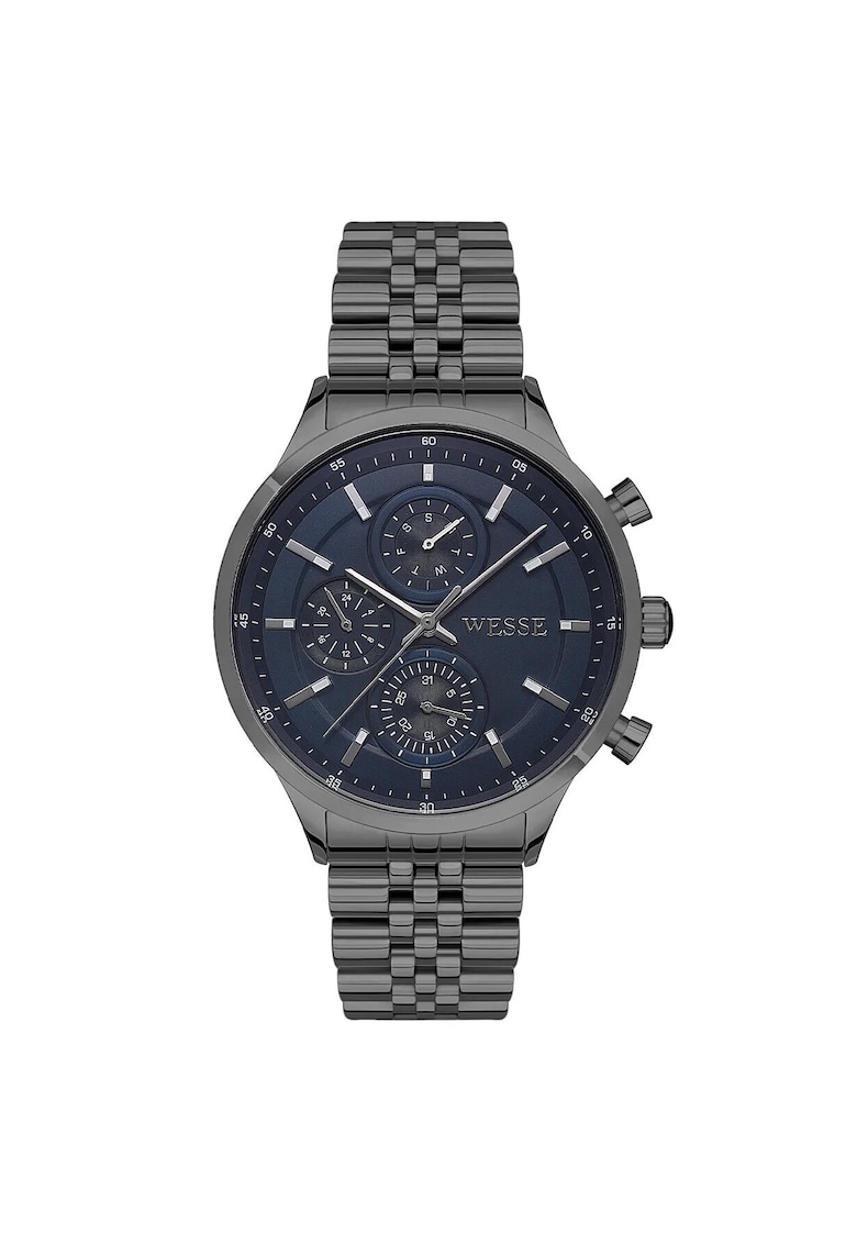 Ceas barbatesc model WWG207406 - carcasa 43mm - curea din otel - gri/albastru