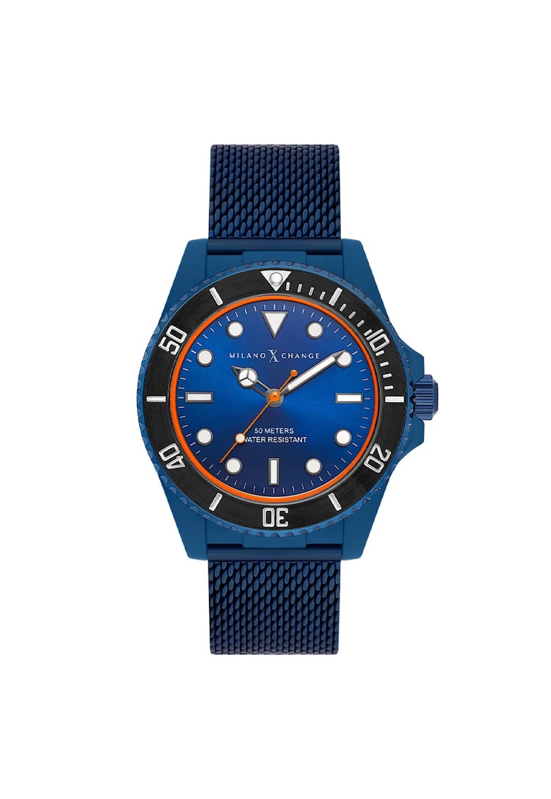 Ceas barbatesc MXG1122 - 43 mm - curea silicon albastra - rezistent la apa 5 ATM - carcasa plastic Ceas barbatesc MXG1122 - 43 mm - curea silicon albastra - rezistent la apa 5 ATM - carcasa plastic