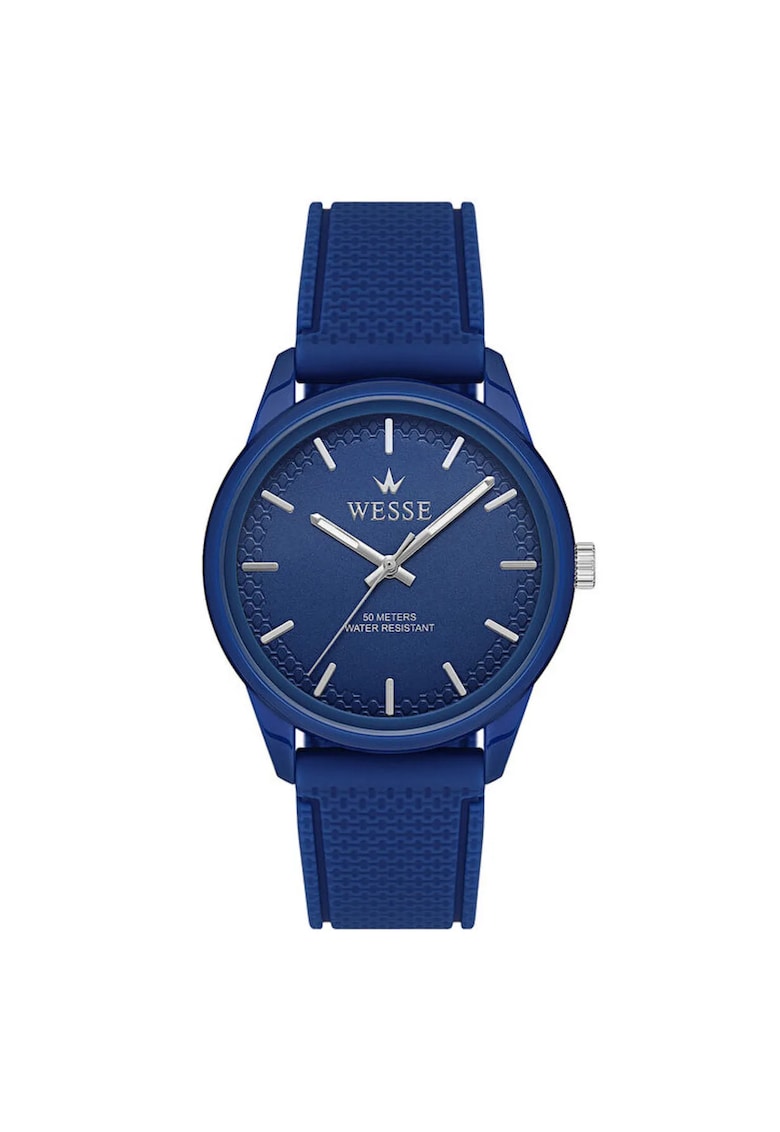 Ceas unisex WWG209303 40mm - curea silicon albastra - rezistent la apa 5 ATM