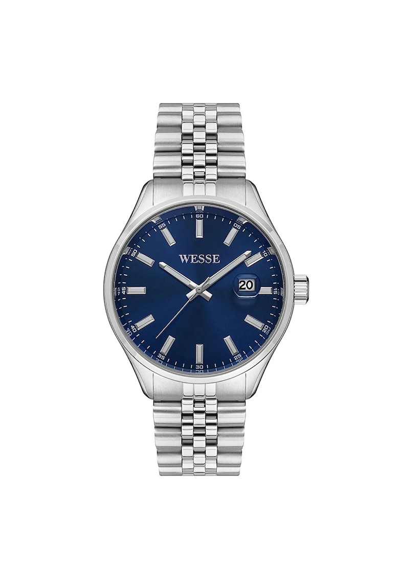Ceas barbatesc WWG206807 - 42mm - otel - argintiu/albastru - rezistent la apa 5 ATM