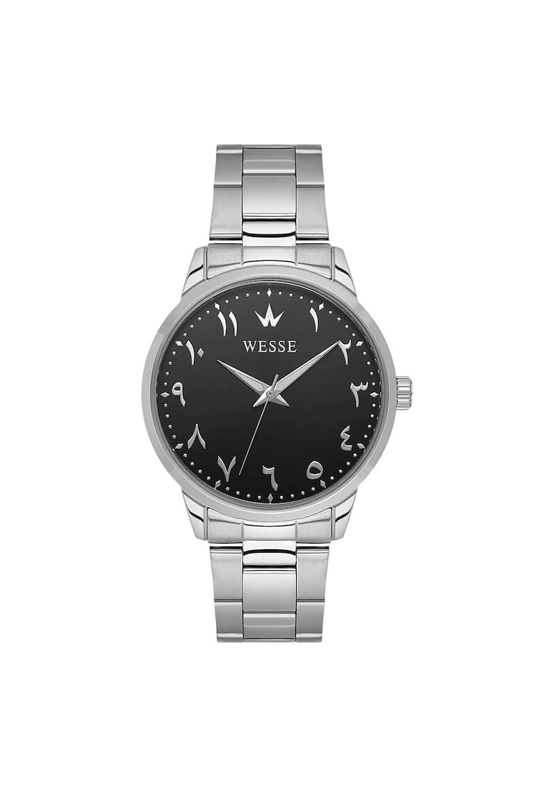 Ceas barbatesc model WWG210701 - 41x46mm - mecanism Quartz - culoare argintie - curea din otel - cadran negru