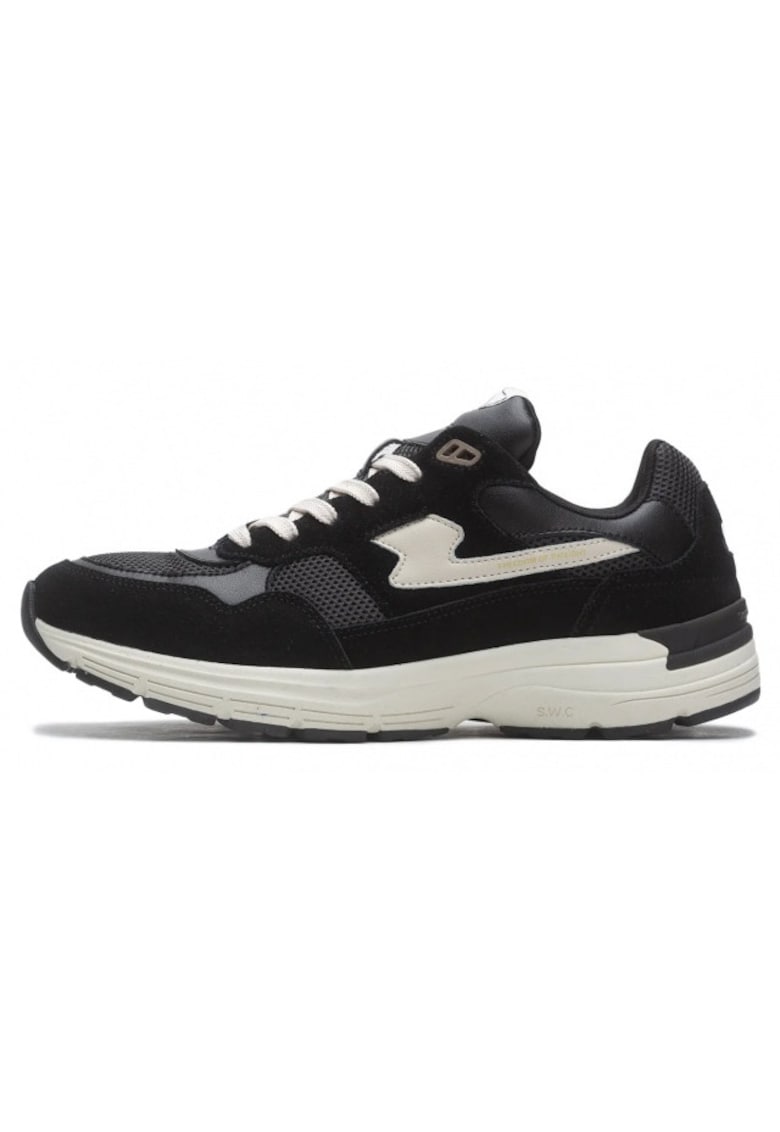 Tenisi dama Amiel S-Strike - negru - piele intoarsa