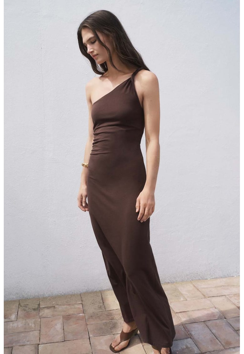 Rochie maxi cu decolteu pe un umar