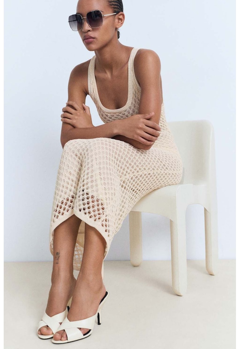 Rochie de plasa cu decolteu rotund