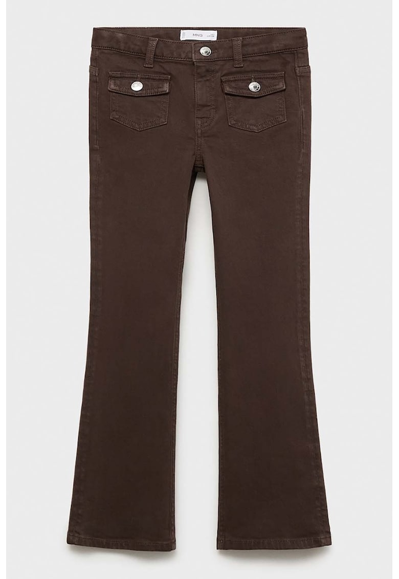 Blugi de denim cu buzunare frontale - Maro inchis