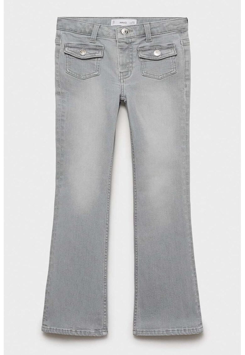 Blugi de denim cu buzunare frontale - Gri deschis