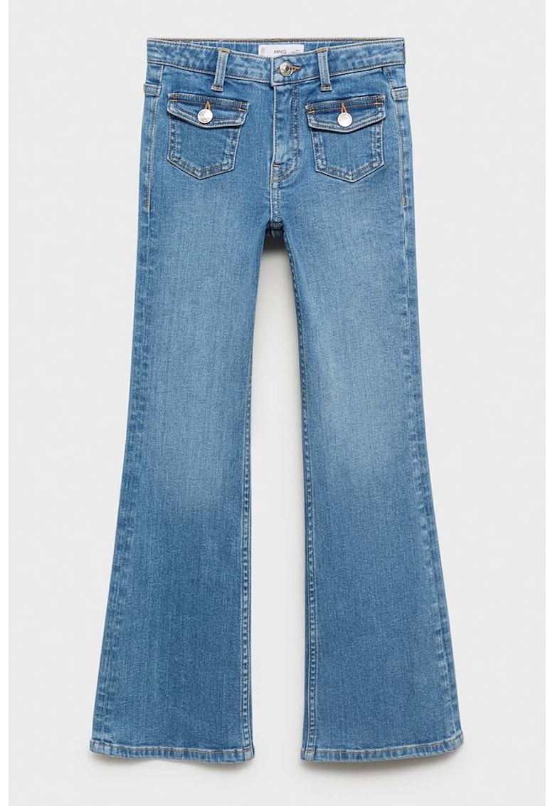 Blugi de denim cu buzunare frontale - Albastru pastel