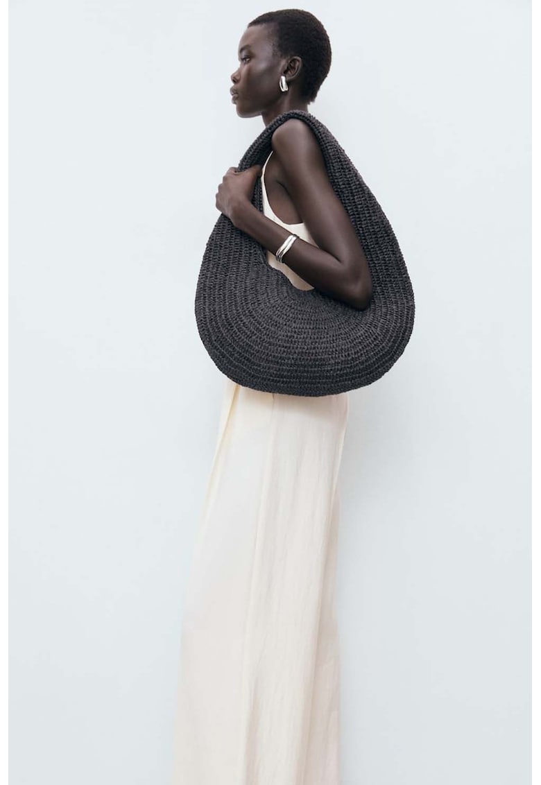 Salopeta fara maneci cu cordon in talie - Alb murdar