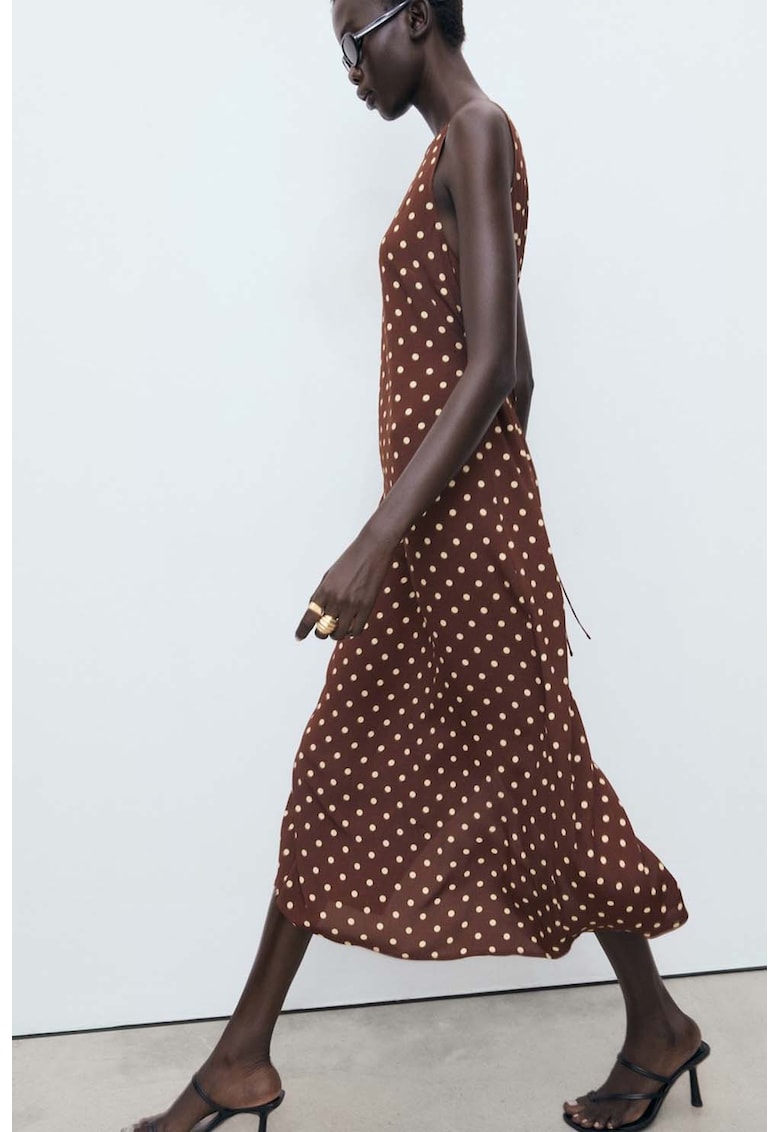 Rochie fara maneci cu buline