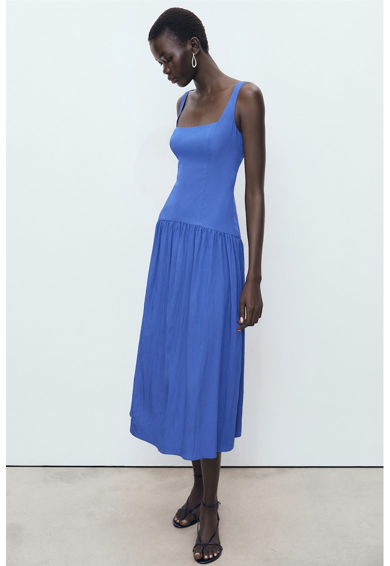 Rochie midi cu model uni