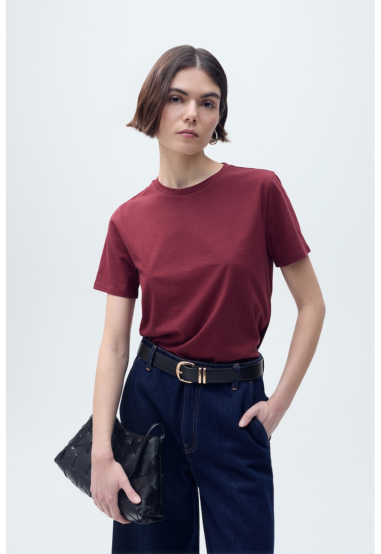 Bluza slim fit din bumbac