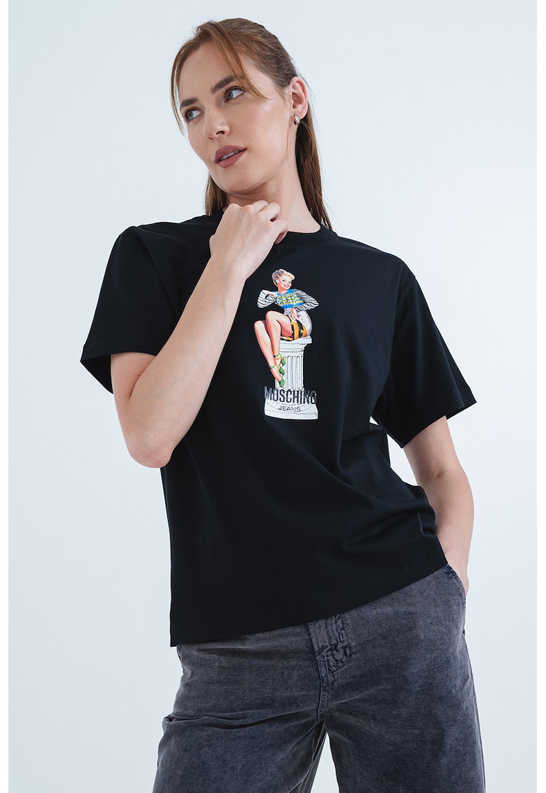 Tricou din bumbac cu imprimeu grafic